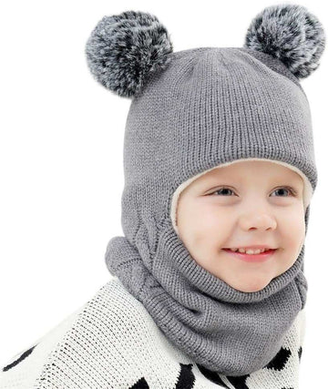 Baby Winter Hat Scarf Set, Unisex Infant Toddler Kids Hat Scarf - Georgenest.com