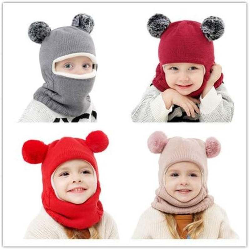Baby Winter Hat Scarf Set, Unisex Infant Toddler Kids Hat Scarf - Georgenest.com