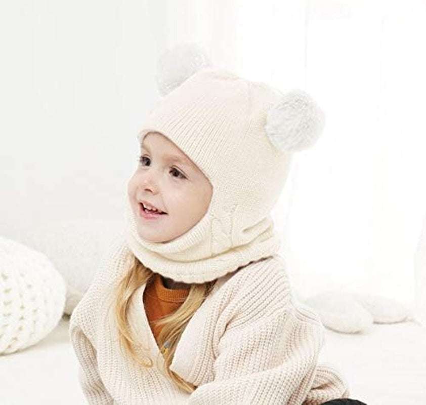 Unisex Baby Winter Hat Scarf Set, Toddler Kids Infant Hat Scarf Combo - Georgenest.com