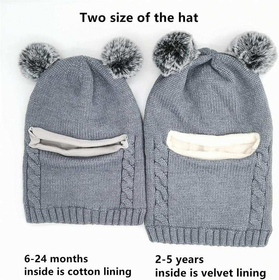 Baby Winter Hat Scarf Set, Unisex Infant Toddler Kids Hat Scarf - Georgenest.com