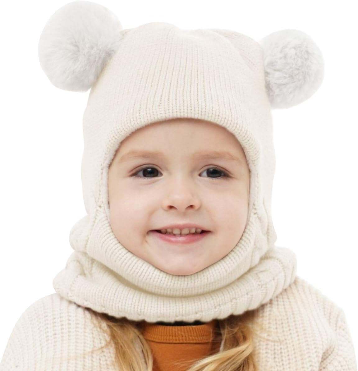 Unisex Baby Winter Hat Scarf Set, Toddler Kids Infant Hat Scarf Combo - Georgenest.com