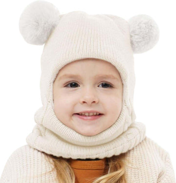Unisex Baby Winter Hat Scarf Set, Toddler Kids Infant Hat Scarf Combo - Georgenest.com