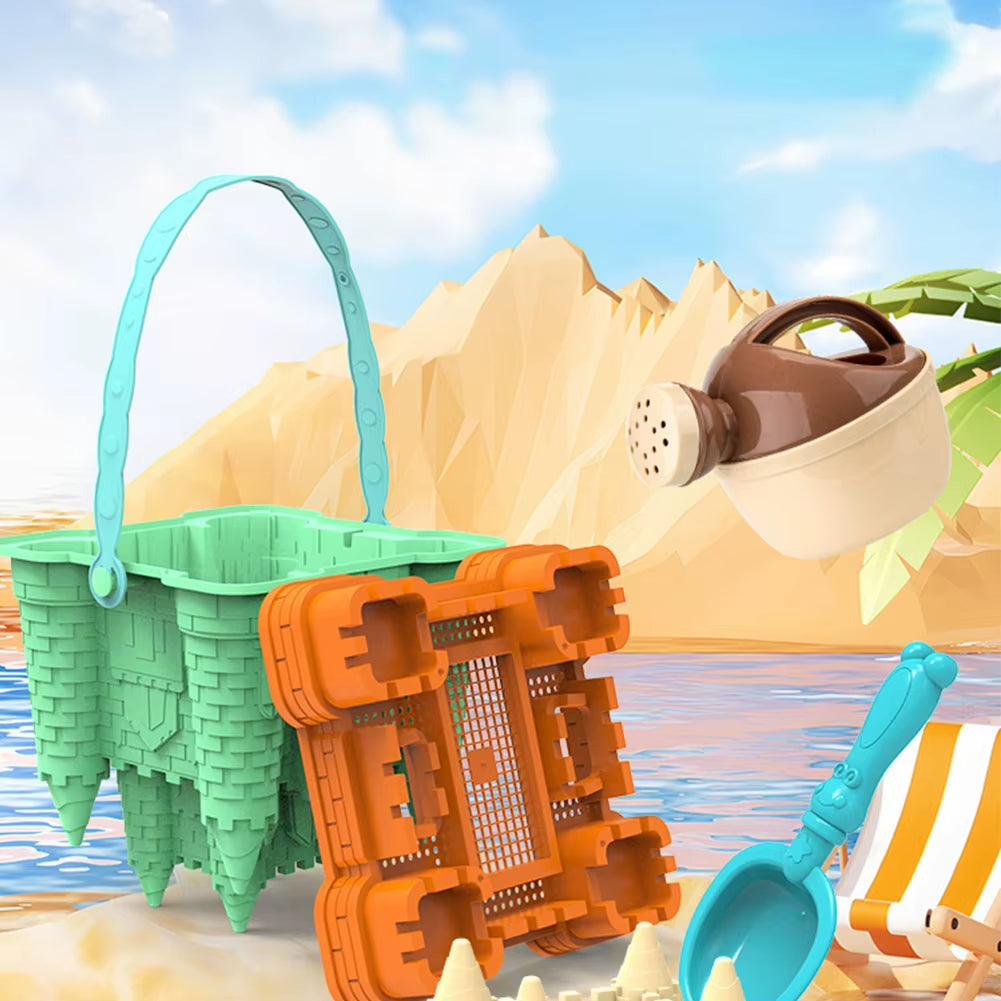 Beach Castle Bucket Sand Play Set – Kids Outdoor Sand & Water Toy - Georgenest.com