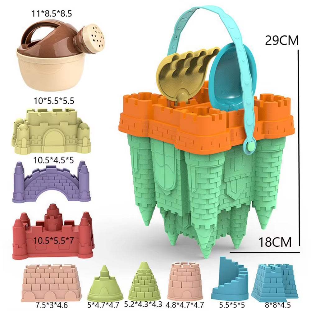 Beach Castle Bucket Sand Play Set – Kids Outdoor Sand & Water Toy - Georgenest.com