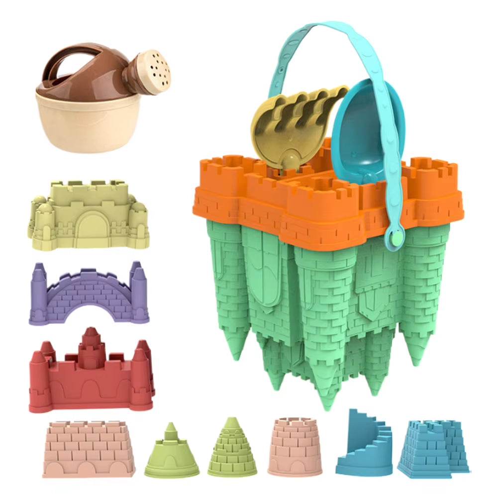 Beach Castle Bucket Sand Play Set – Kids Outdoor Sand & Water Toy - Georgenest.com