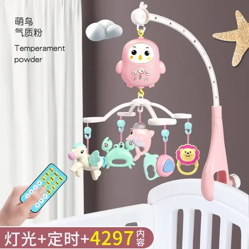 Baby Crib Mobiles Rattles Music Educational Toys Bed Bell Carousel for Cots Infant Baby Toy 0-12 Months for Newborns Toddler Toy