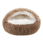 Cat Bed Round Fluffy Cave –Hooded Donut Bed for Indoor Cats & Dogs bed