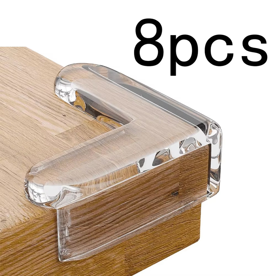 4-16Pc Baby Safety Soft Rubber Table Corner Protector Furniture Tea Table Cover Transparent anti Children Collision Edge Guards