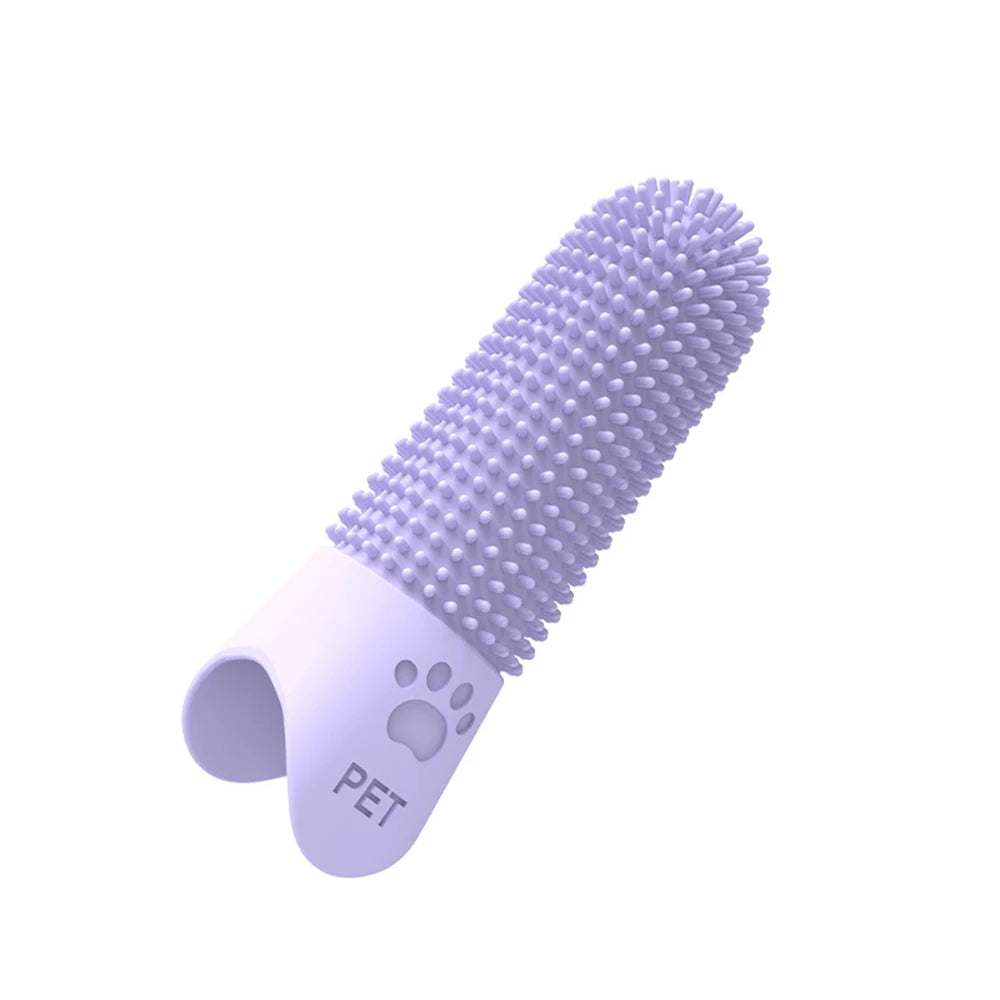Pet Silicone Teeth Cleaning Fingertips Soft Toothbrush for Cats & Dogs