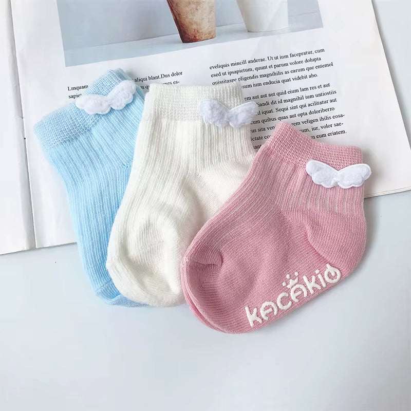 Baby Angel Wing Cotton Crew Socks Set for Kids Funny Birthday Gift - Georgenest.com