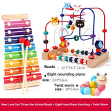 Baby Toddler Early Education Intelligence Building Blocks Beads Attention Span Toys for Boys and Girls Ages 1 to 3