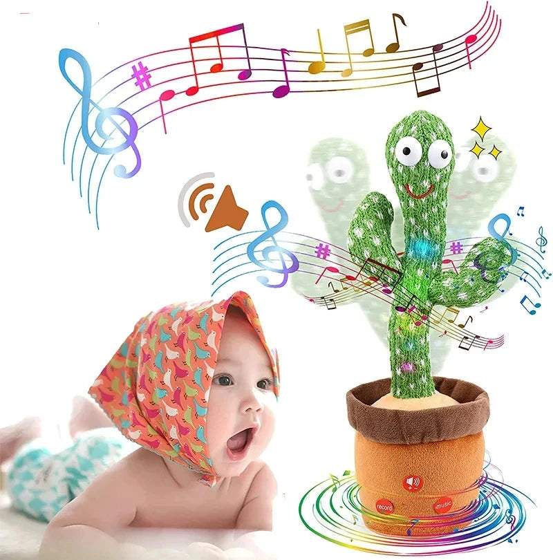 Dancing Cactus Toy – Talking, Singing & Wiggling Plush for Kids - Georgenest.com