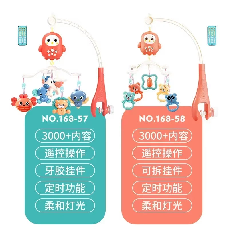 Baby Crib Mobiles Rattles Music Educational Toys Bed Bell Carousel for Cots Infant Baby Toy 0-12 Months for Newborns Toddler Toy
