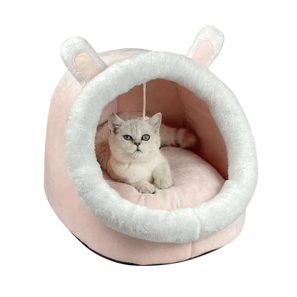 Cat Bed House – Cozy Round Pet Cave Nest for Cats & Dogs Cat Bed House