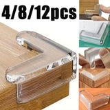 4-16Pc Baby Safety Soft Rubber Table Corner Protector Furniture Tea Table Cover Transparent anti Children Collision Edge Guards