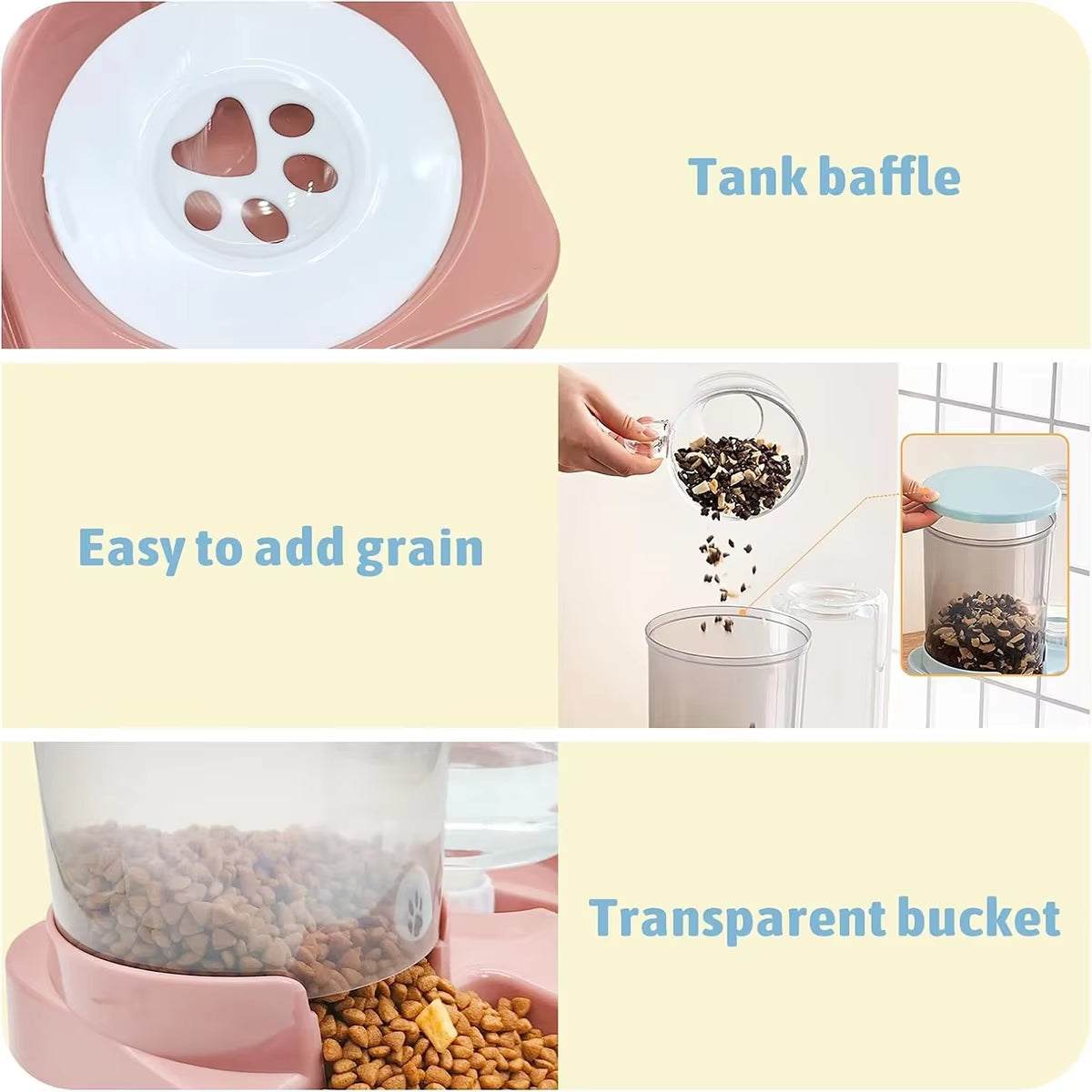 Automatic Cat Feeder – 2 in 1 Food & Water Dispenser for Pets Feeder..