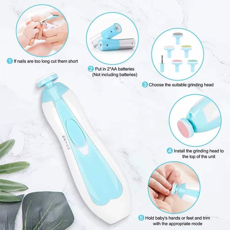Baby Electric Nail Trimmer Set for Safe Manicure Care - Georgenest.com
