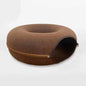Donut Cat Bed Tunnel – Interactive Felt House & Toy for Indoor Cats...