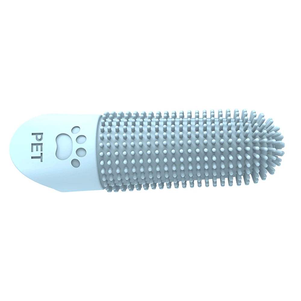 Pet Silicone Teeth Cleaning Fingertips Soft Toothbrush for Cats & Dogs
