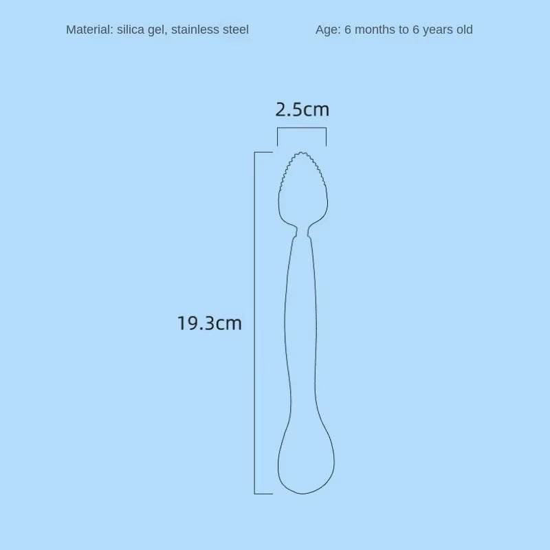 Silicone Baby Fruit Spoon Set - Soft Tip, Two Heads, Easy to Eat, Feeding Utensils - Georgenest.com