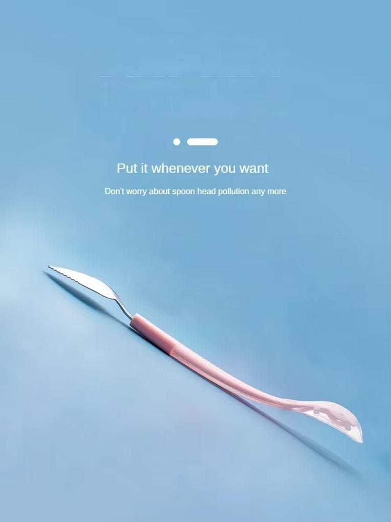 Silicone Baby Fruit Spoon Set - Soft Tip, Two Heads, Easy to Eat, Feeding Utensils - Georgenest.com