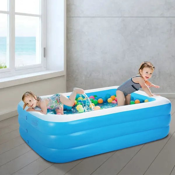 Family Inflatable Swimming Pool Set for Kids and Adults - Georgenest.com