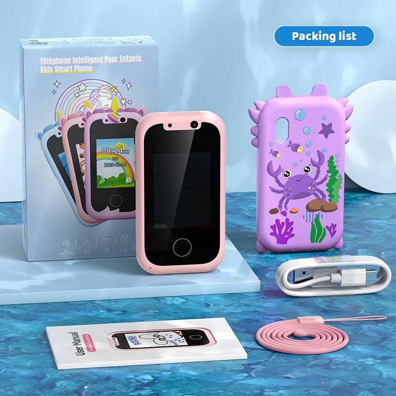 Kids Smart Phone Educational Touchscreen Music &Camera Toy Smart Phone - Georgenest.com