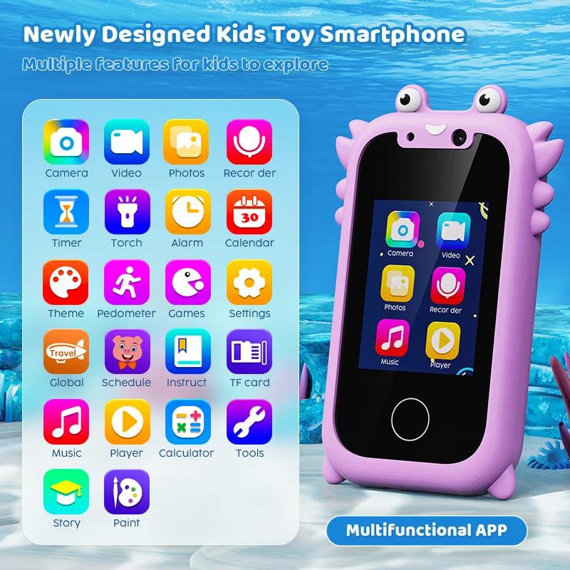 Kids Smart Phone Educational Touchscreen Music &Camera Toy Smart Phone - Georgenest.com