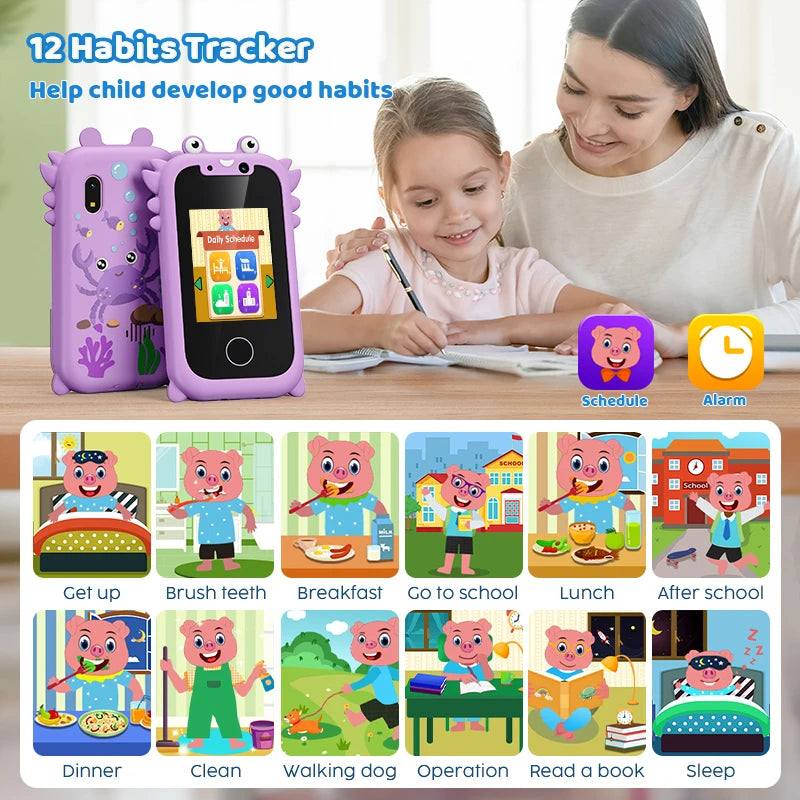 Kids Smart Phone Educational Touchscreen Music &Camera Toy Smart Phone - Georgenest.com