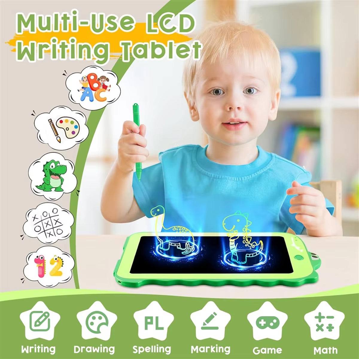LCD Writing Tablet for Kids – 8.5″ Doodle Board (Dinosaur Green Edition) - Georgenest.com