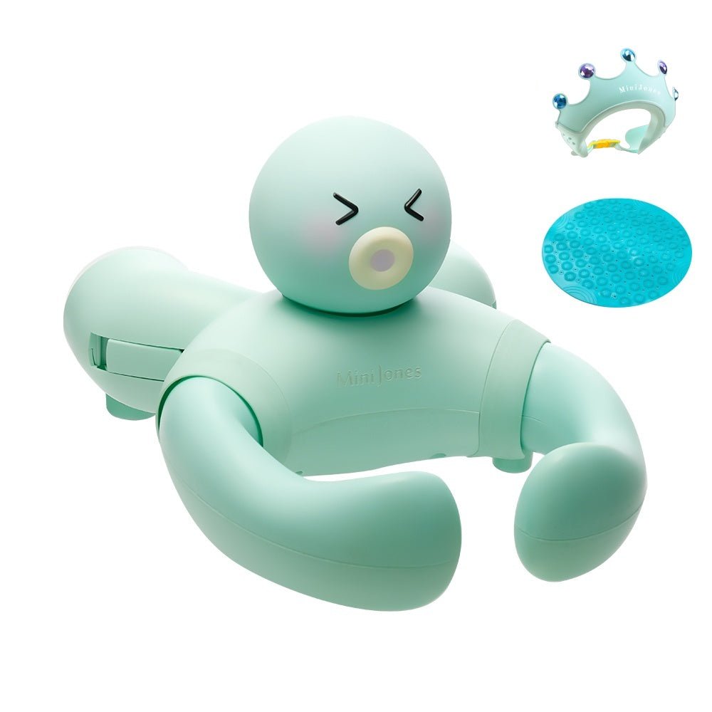 MiniJones Baby Bath Stand Suction Cup Wall - Mounted Adjustable Width Portable Standing Shower Holder - Georgenest.com