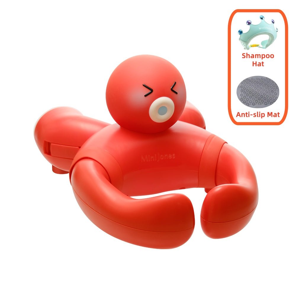 MiniJones Baby Bath Stand Suction Cup Wall - Mounted Adjustable Width Portable Standing Shower Holder - Georgenest.com