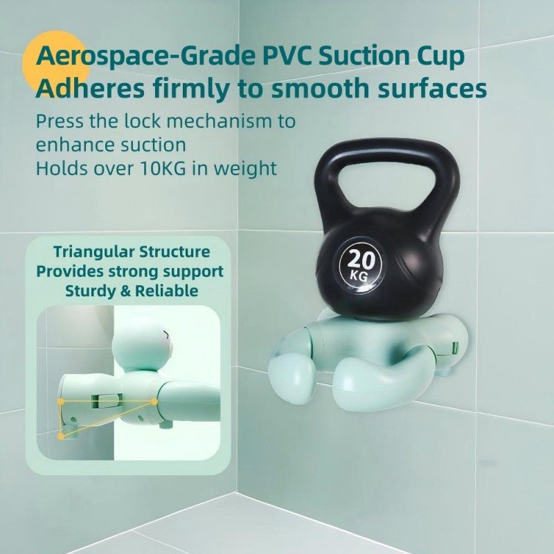 MiniJones Baby Bath Stand Suction Cup Wall - Mounted Adjustable Width Portable Standing Shower Holder - Georgenest.com