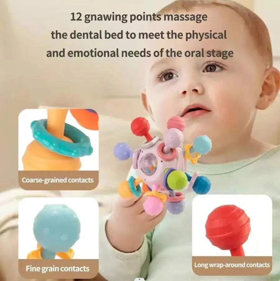 Montessori Silicone Rattle & Teether Set (0‑12 months) - Georgenest.com