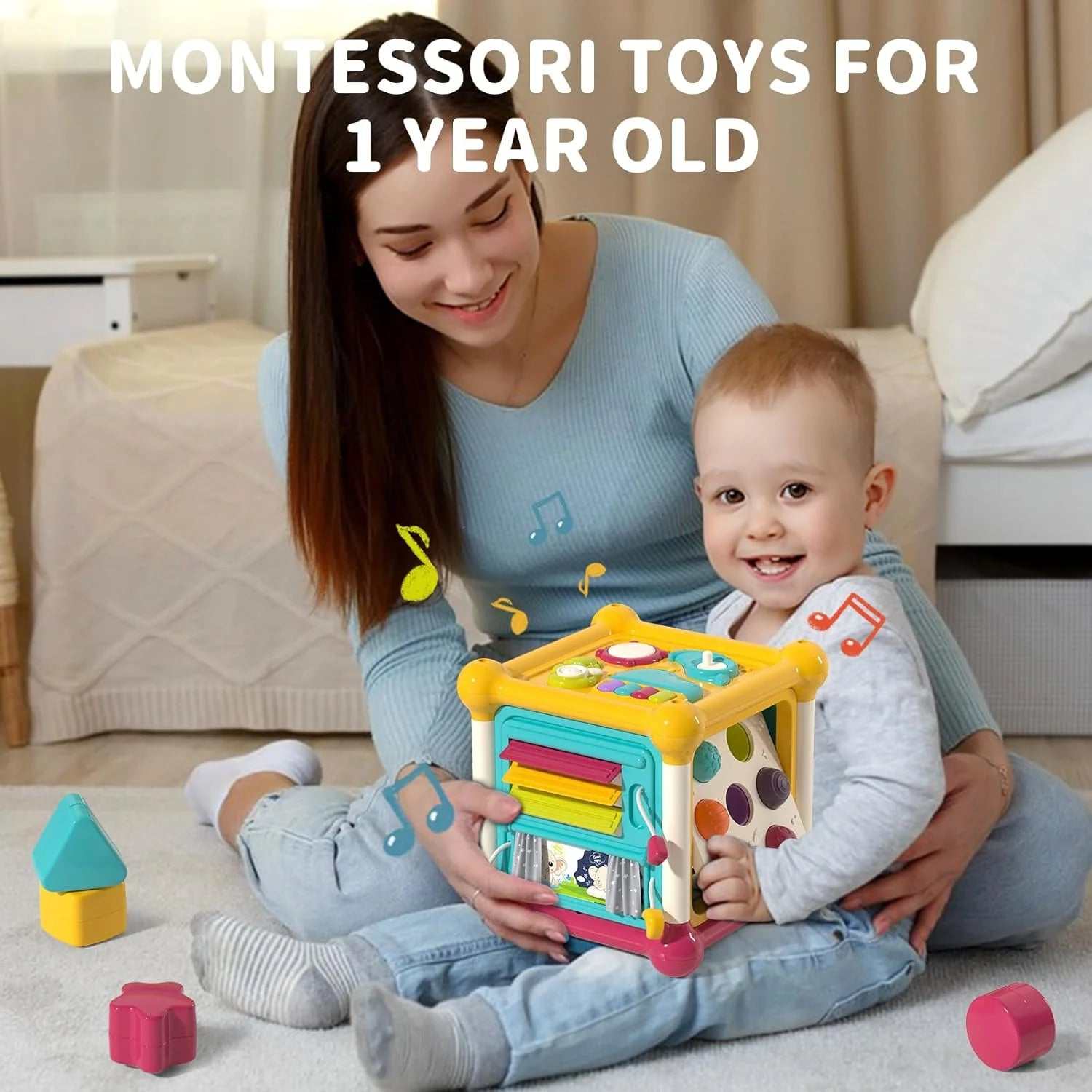 12-in-1 Montessori Educational Cube Toy for 1-3 Year Olds - Georgenest.com