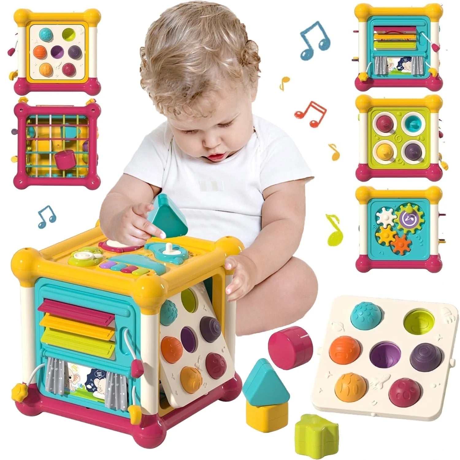 12-in-1 Montessori Educational Cube Toy for 1-3 Year Olds - Georgenest.com