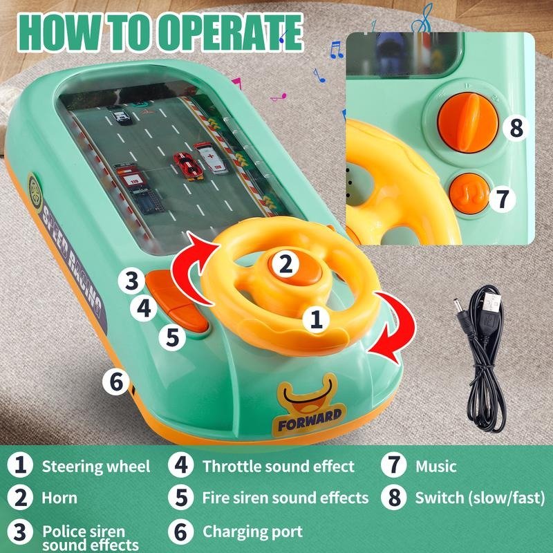 Interactive Racing Car Game Toy for Kids Ages 3-6 | Educational Truck Birthday Gift - Georgenest.com