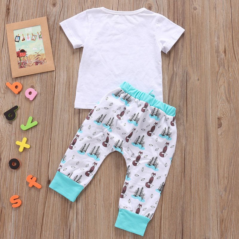 Newborn Baby Clothes Set T-shirt Tops Pants Little Boys and Girls Outfits - Georgenest.com