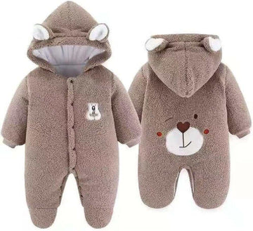 Winter Hooded Fleece Snowsuit for Newborn Babies - Georgenest.com