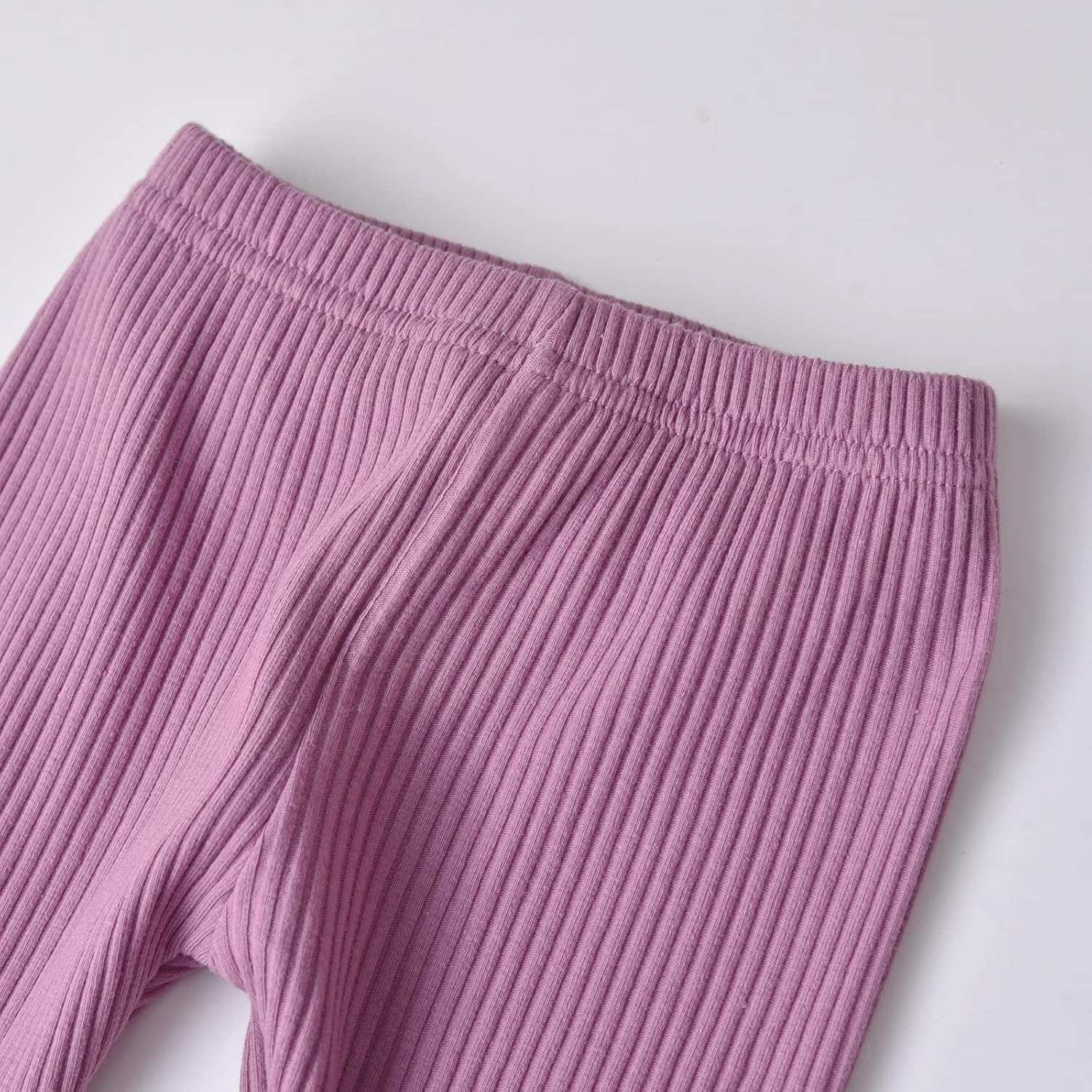 Solid Color Ribbed Infant Girl Outfit Set - Georgenest.com