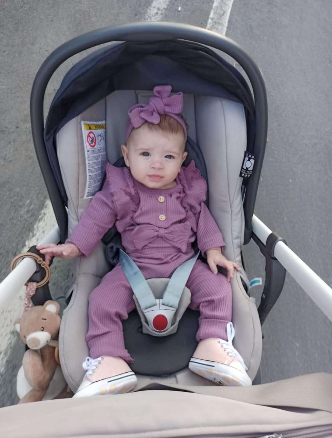 Solid Color Ribbed Infant Girl Outfit Set - Georgenest.com