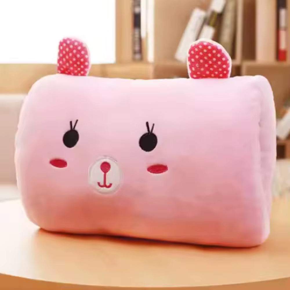 Pink Bear Children'S Plush Pillows – Hand Warmers & Cute Cushion - Georgenest.com