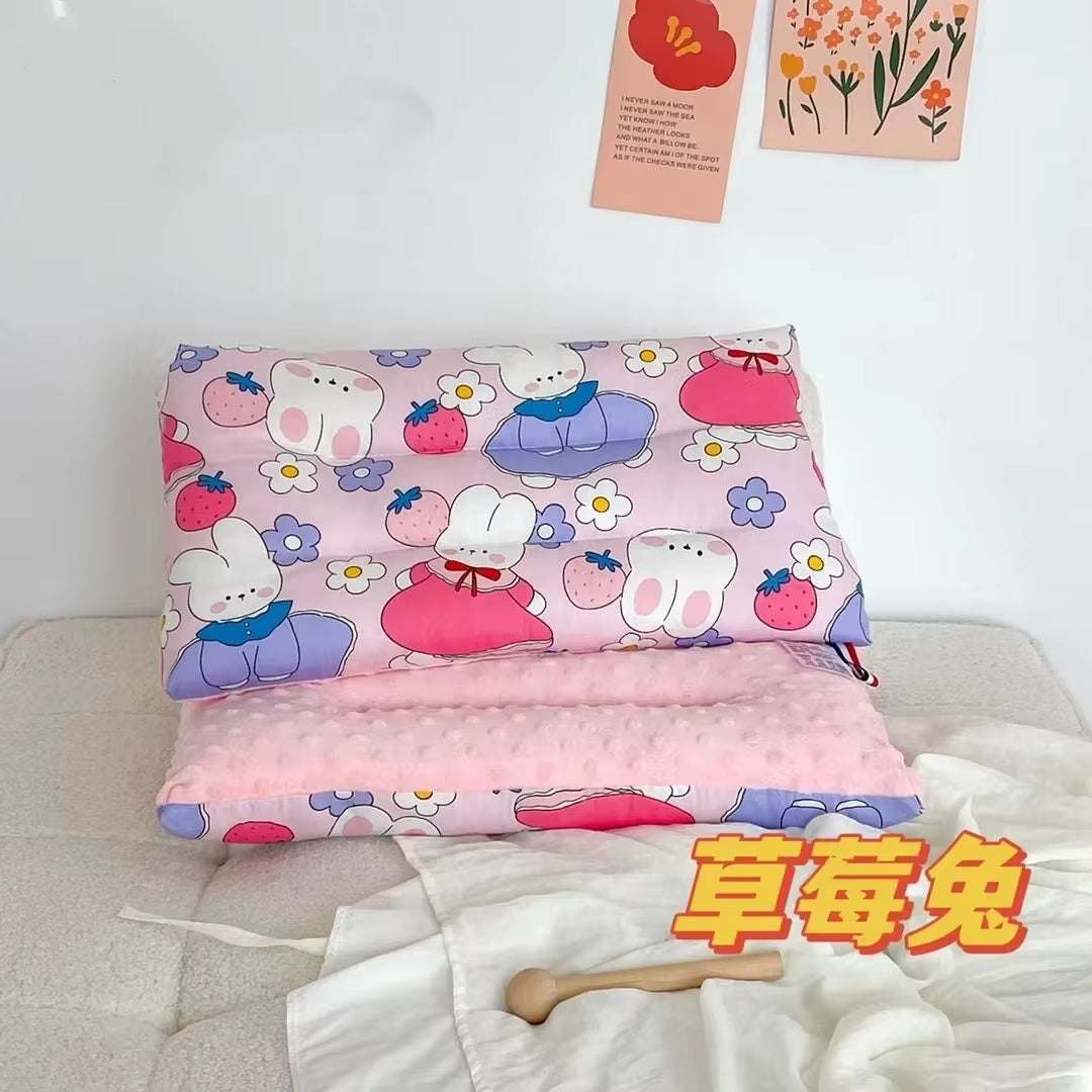 Velvet Newborn Baby Pillow Breathable Headrest Soft Comfort Mom's Love - Georgenest.com