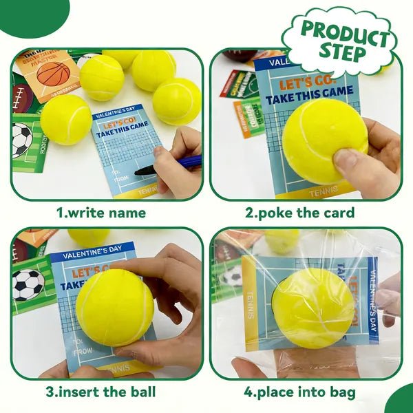 Valentines Foam Ball Toys - 24 Pack Classroom Favors for Kids - Georgenest.com