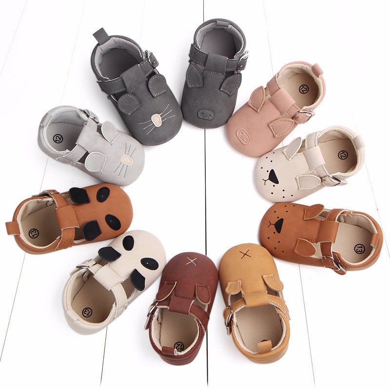 Spring and autumn cartoon animal baby shoes matte leather non - slip soft bottom baby shoes wholesale 0884 - Georgenest.com