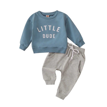 Letter Print Toddler Boys' Winter Outfits 1T-3T Set - Georgenest.com