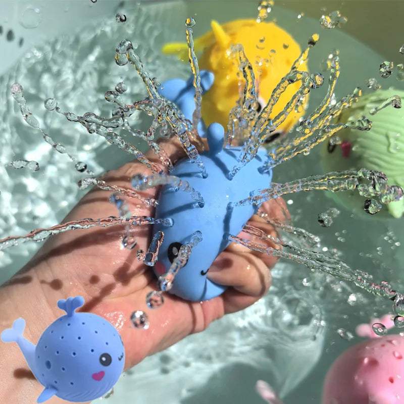 Water‑Absorbing Whale Bath Toy – Sponge Squeeze Stress‑Relief for Kids - Georgenest.com