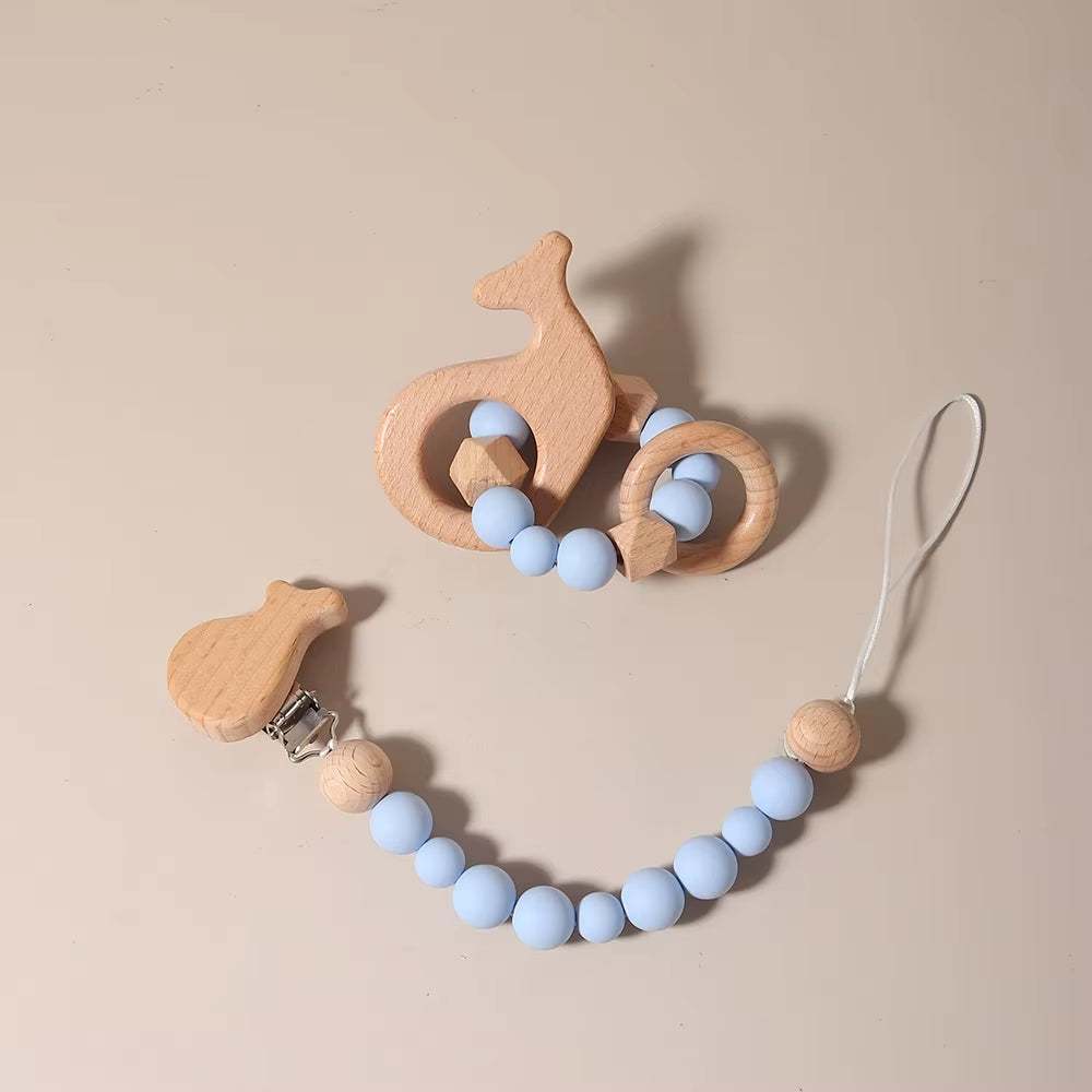 Bird Motif Pacifier/Teether Chain Clip Set - Georgenest.com
