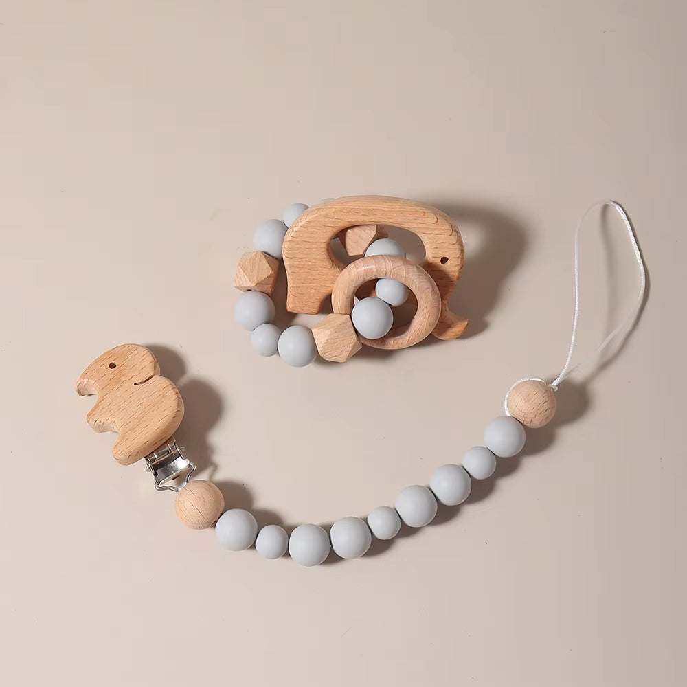 Bird Motif Pacifier/Teether Chain Clip Set - Georgenest.com